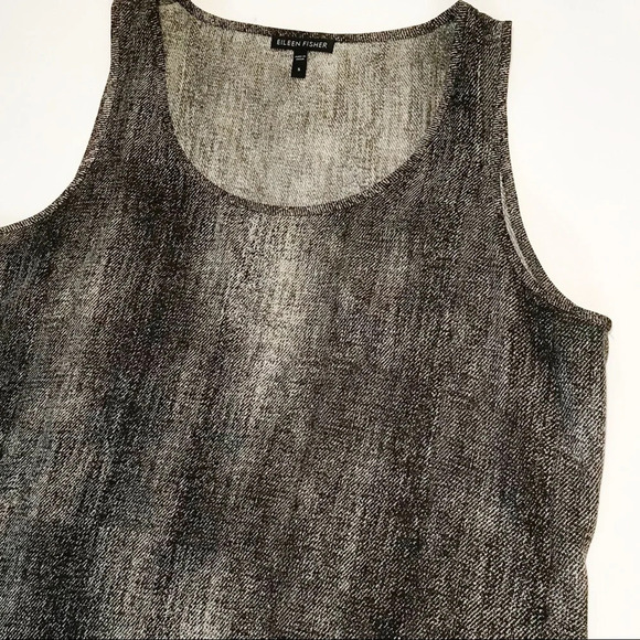 Eileen Fisher Pewter Gray/Black Roadster Silk Cami - Picture 5 of 9
